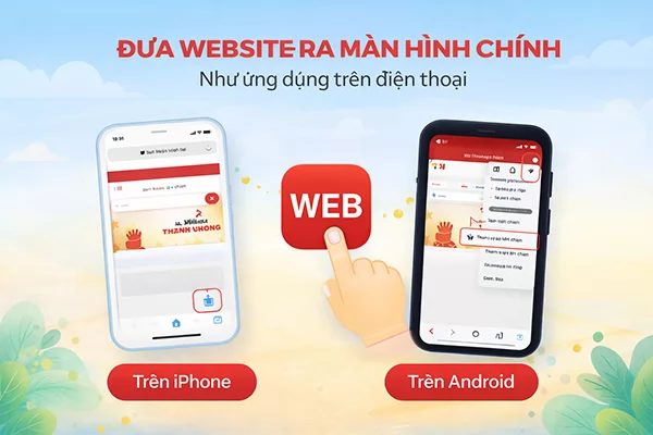 Hướng dẫn đưa website ra Màn hình chính (như ứng dụng)